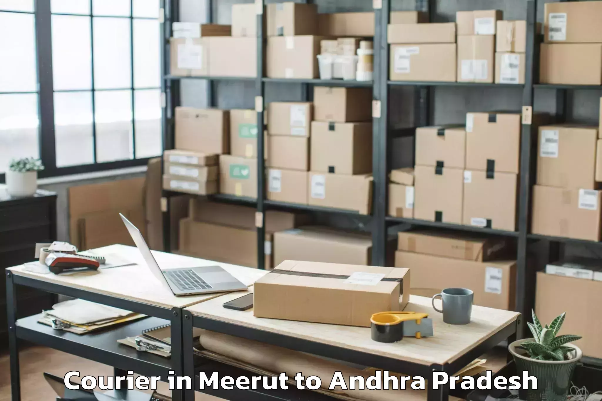 Affordable Meerut to Ganapavaram Courier